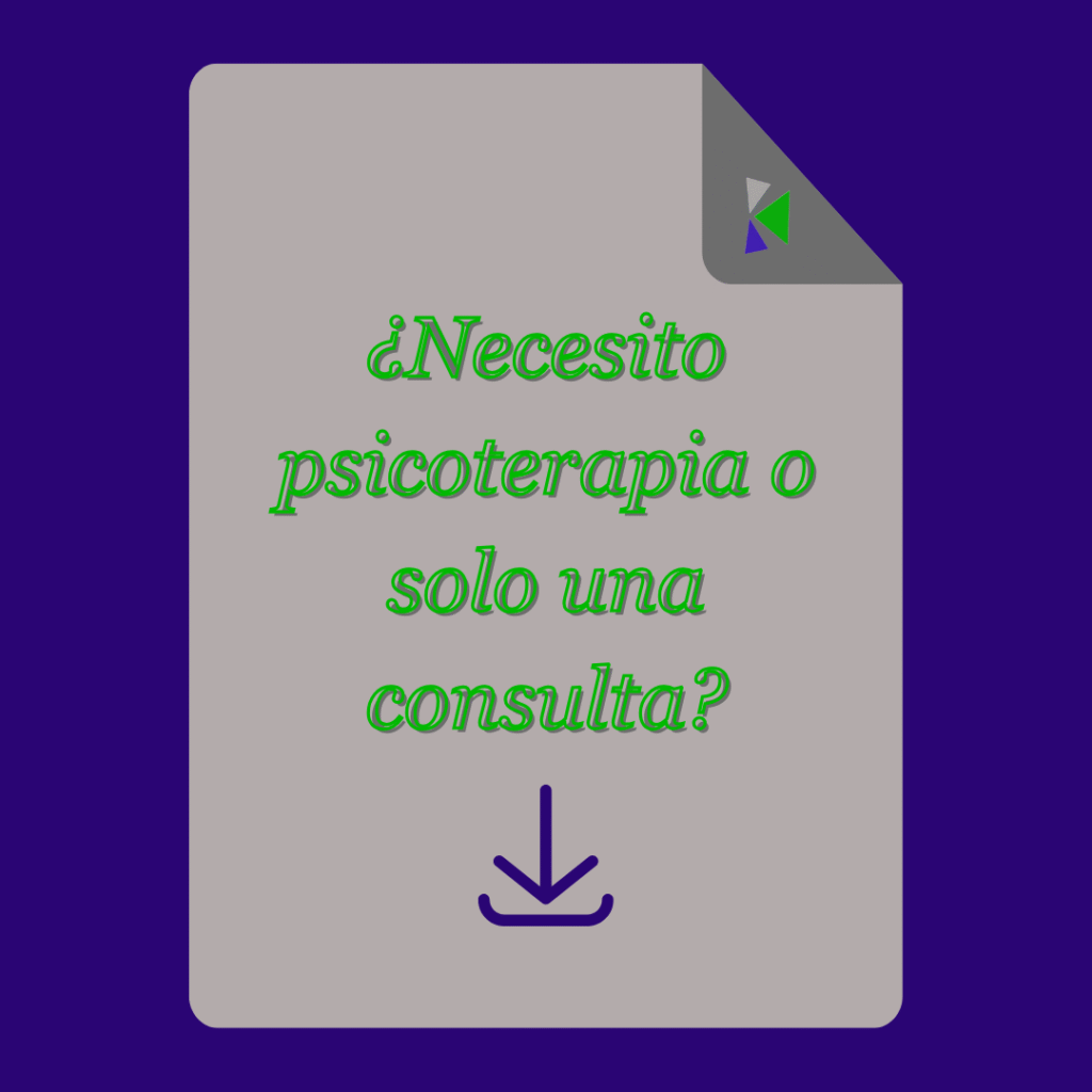 Necesito terapia o sólo una consulta